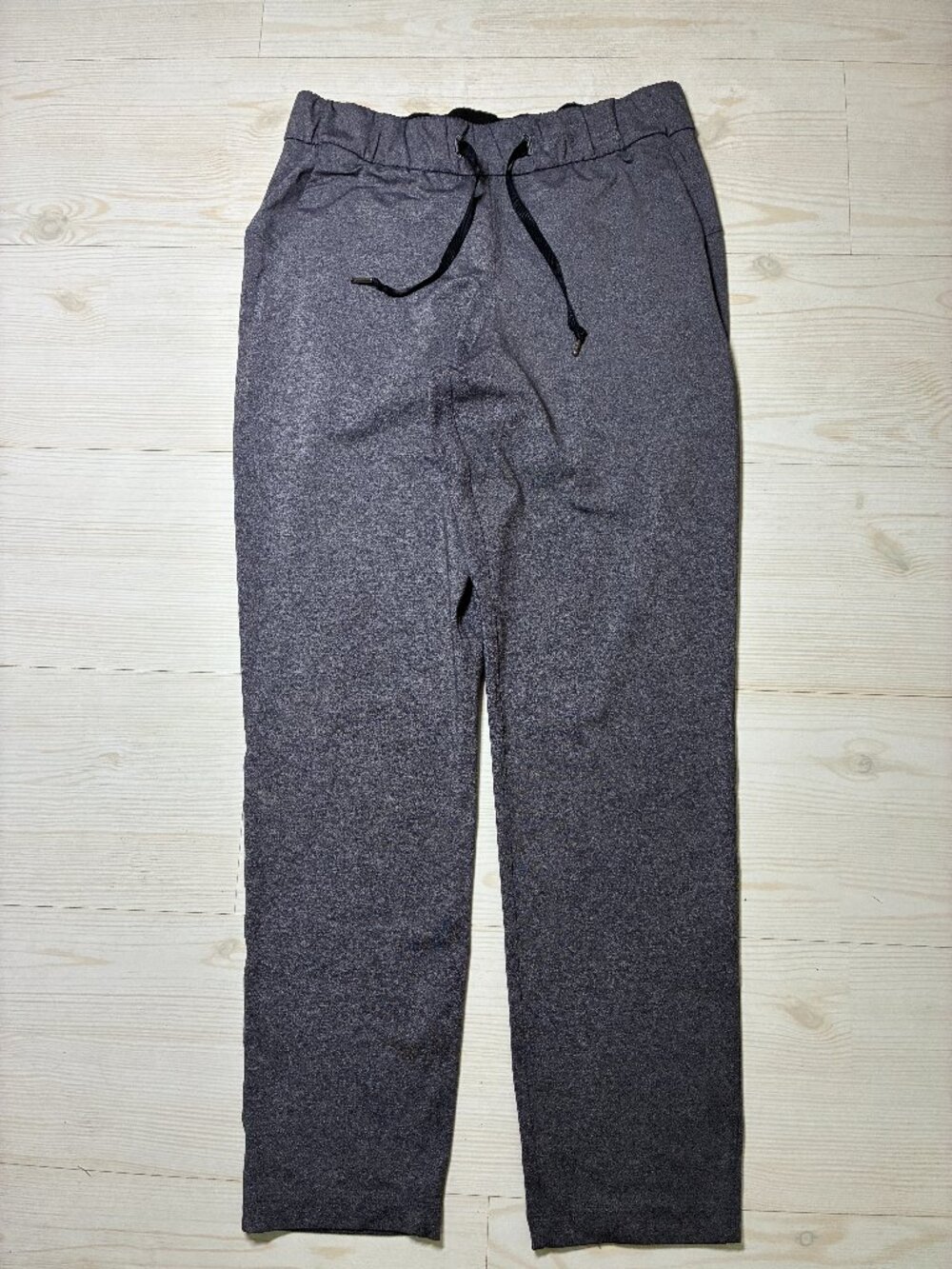 Lululemon On The Fly Drawstring Pants Size 6 Heathered Black Gray Luxtreme